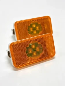 Universal Amber LED Truck Side Marker Clearance Light Waterproof Side Warning Lamp for Commercial Truck Semi Trailer Lorry Bus