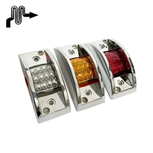Universal Auto Body Accessories LED Side Marker Lamp Electroplate Frame High Brightness Width Light Waterproof