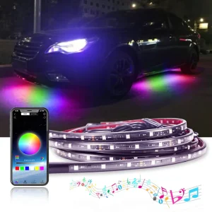Universal Auto LED Exterior Accessories Ambient Lights for Cars Symphony Light App Control Atmosphere Lamp Kit Magical Colors