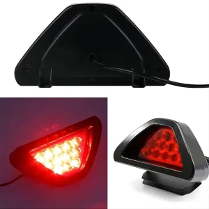 Universal Brake Signal Lamp F1 Style Triangle Sporty 12 LED Rear Fog Light Tail Brake Lamp DRL Brake Light