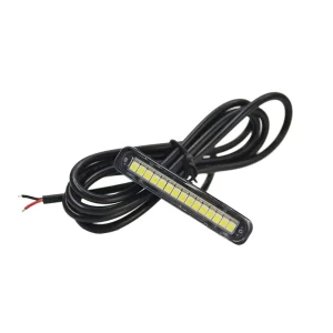 Universal Bright White LED Motorcycle License Plate Light Plastic Tail Light for Cars
