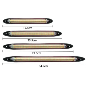 Universal Car LED Daytime Running Light Scan Type Waterproof Headlight Strip White Turn Yellow Signal Light