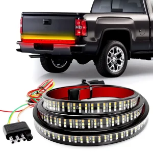 Universal Car LED Daytime Running Lights (DRL) Turn Signal Brake Reverse Double Flash Tricolor Tail Light 12V