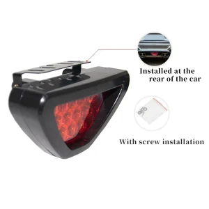 Universal Car LED Flashing Brake Lights Interior Lamp White & Red 12V