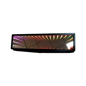 Universal Car Mirror with LED Light RGB Color Change Clip on Interior Rearview Mirror