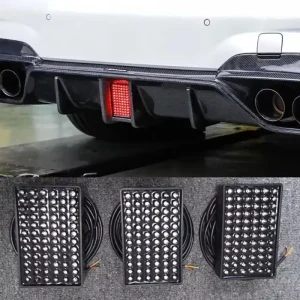 Universal Car SUV Motorcycle Rectangle F1 Brake Light LED for Flash Third Brake Light Rear Fog Lamp Taillight BMW M3 M4 Tuning