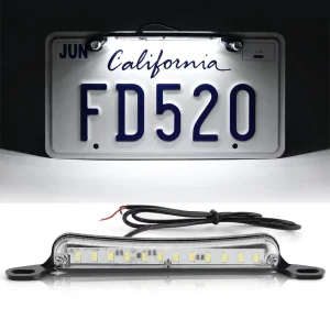 Universal DC 12V LED License Plate Light IP67 Waterproof Multi Color Red White Amber Blue For Truck Trailer ATV RV SUV