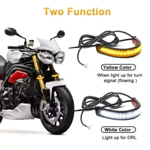 Universal Flexible LED Motorcycle Turn Signal Light Brake Lamp Bar Strip Taillight LED Brake Light
