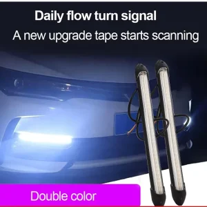 Universal LED Daytime Running Light Sequential Flowing Scan Waterproof Car Headlight Flexible Turn Signal Strip 5W Power New DRL