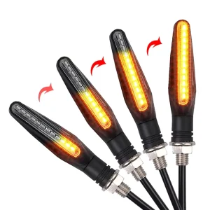 Universal LED Motorcycle Turn Signal 12v Amber Flasher Indicator Blinker Rear Lights Accessories