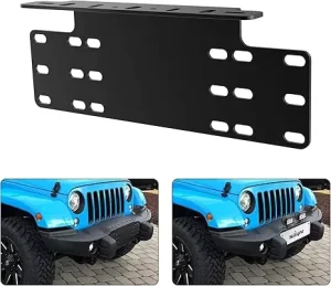 Universal License Heavy Duty Steel Front Plate Mounting Bracket Holder for Off-Road LED Work Lamps Lighting Bars