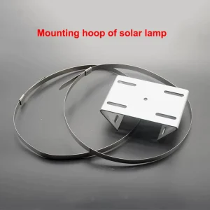 Universal Light Pole Mounting Bracket Steel Belt Support for Solar Energy-Saving Lamp Clamp for Pole Overhead Line Accessories