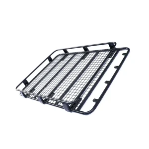 Universal Rain Gutter Mount Roof Cargo Basket Fit Toyota LC80 Iron Roof Luggage Rack Available for Light Bracket Installation