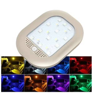 Universal Reading Light Colorful RGB Auto LED Interior Car Ceiling Dome Light Car Roof Light