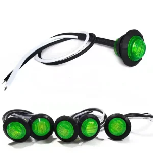 Universal Round LED Trailer Marker Lights Front Rear Side LED Marker Lights 3/4” Car Accessories Lights