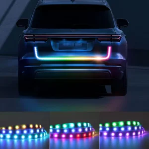 Universal Rubber Trunk Light LED Tail Bumper Turn Signal Waterproof Protection LED Daytime Running Taillight Light for Car
