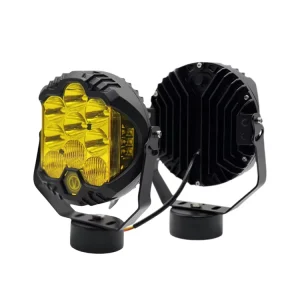 Universal Spot Beam Yellow Fog Lights for Cars Motorcycles 12V Auxiliary Work Light Aluminium + PC