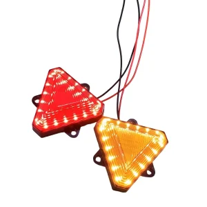 Universal Triangle Square Shape Auto LED Safety Warning Light High Brightness LED Car Truck SUV Rear Bumper Brake Signal Lamp