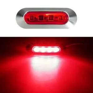 Universal Truck Side Marker Lights LED 4 LED Backside Turn Signal IP67 Waterproof 12V 24V for Retrofit Upgrade