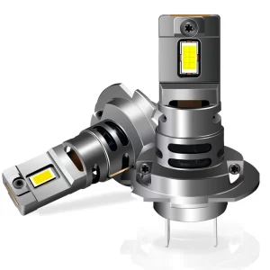 Universal V1 H7 In Line 12V LED Car Headlight 16 Core Mini Infinite Bright Bulb Fin Fan 6000K Color Temperature IP67 900