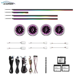 Upgrade 256 Colors LED Car Interior Ambient Lighting for Mercedes Benz Smart Coupe 453 Strip Decoration Accessories