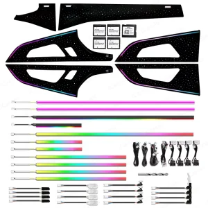 Upgrade 256 Colors Symphony Led Car Interior Ambient Lighting Decoration for Audi Q7 Atmosphere Trim Accessories