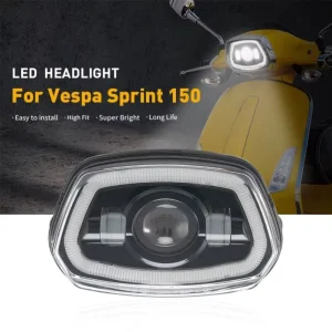 Upgrade Auto Lighting System Motorcycle Headlight with Drl Light for Vespa Sprint 150 GL Super GTR