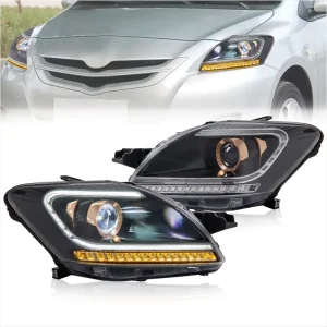 Upgrade Car Headlights Car Led Headlights Assembly Modified Daytime Running Lights Assembly for Toyota Vios