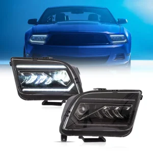 Upgrade Factory Full LED Front Lamp Sequential Turn Signal Car Head Lights Assembly Headlights for Ford MUSTANG