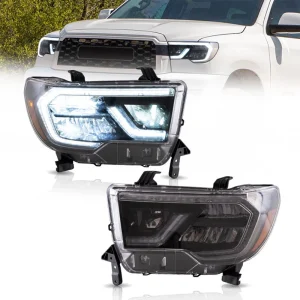 Upgrade Factory LED DRL Headlight Turn Signal Car Head Light Assembly Headlamp for Toyota Tundra
