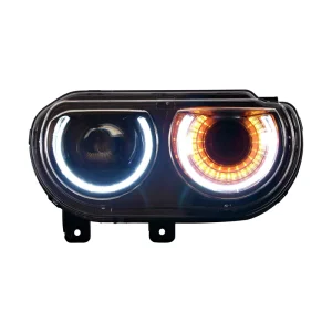 Upgrade LED Projector Lens Automotive Headlight Assembly for Dodge Challenger Front Lamps