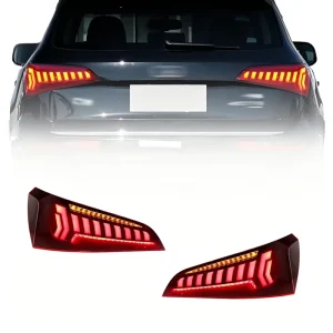 Upgrade LED Tail Light Assembly for Audi Q5 With Red Turn Signal Brake Light Plug and Play