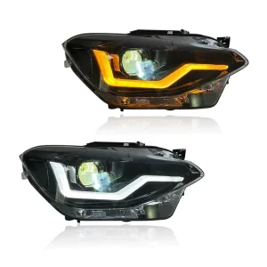 Upgrade Plug and Play LED Headlights Assembly for BMW 1 Series F20 Yellow and White Dual color DRL