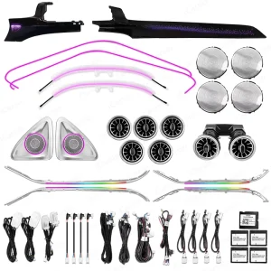 Upgrade Symphomy Galaxy LED GLC X253 Car Interior Ambient Light for Mercedes Benz C Class W205 Strip Accessories