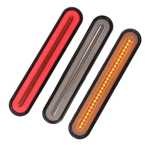 Upgraded 100LED Light Guide Two color Brake Steering Turn Signal Tail Light Universal for Heavy Cargo Truck Trailer