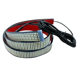 Upgraded 5 Row Pure White 12V 120W LED Wheel Lights Kit Retrofit Upgrade Plug Play Cables for 15 17 Inch Auto Exterior