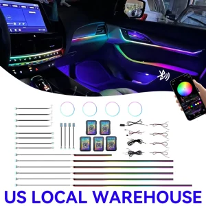 Us Local Shipping Car Ambient Light Universal Car Ambient Strip Light High Density LED Chips Hot Selling Fast Delivery