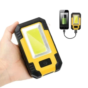 Usb Portable Rechargeable Cob Outdoor LED Security Flood Light Strip Clamp Mechanic Work Light