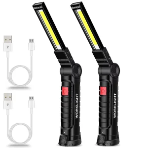 Usb Rechargeable Folding 360 Degree Rotate Work Light 5 Modes Led Worklight With Magnetic Base