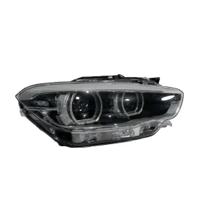 Used OEM Dual Round Angel Eye LED Headlight 63117414141 63117414142 for BMW 1 Series F20 F21 118i 120i Front Head Lamp