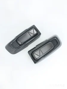 V23 Fiber Carbon Glossy Matte Black Rear Fog Lamp Cover Tail Light Eyebrow Trims