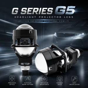 VAHID Universal Car Retrofit Headlights Bi Led Hi Low Beam Headlamp H4 H7 9005 9006 Super Bright 2.5 Inch Bi Led Projector Lens