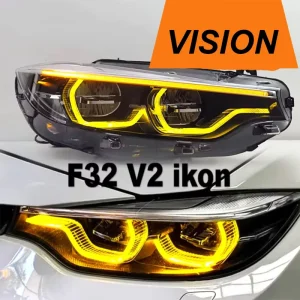 VG Auto V2 Style Dual Drl Head Lights for BMW F10 F11 F18 5 Series LED Headlight Yellow White Drl Head Lamps 525 528i