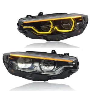 VG for BMW 4 Series M4 F32 F82 Ikon II Style Dual-color M3 F80 LED Headlights Yellow White DRL Module