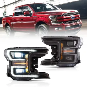 VLAND Full LED Headlights Car Head Light Lamp Assembly for FORD F150