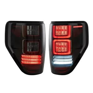 VLAND Led Tail Lights for F150 Pickup Truck (Not Fit Flareside BLISS Models) Red Turn Signal Smoke Lenses 21W 12V
