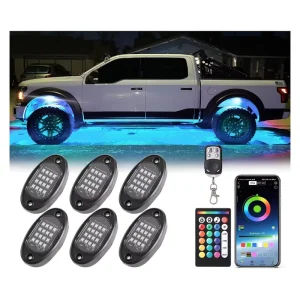 Vehicle Lighting LED Rock Light RGB for Truck Off road Vehicle Wheel Rock Light Kit 24LEDs Car Lamp