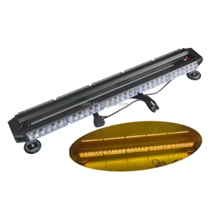 Vehicle Magnetic Base 66 LED High Intensity Emergency Warning Work Light Bar 4 Sides Yellow Strobe with Auto Exterior Lighting