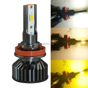 Vehicle Parts Accessories Auto Lighting Systems New 12V Tri Color H8 H9 H11 48W CSP Car LED Headlight Bulbs