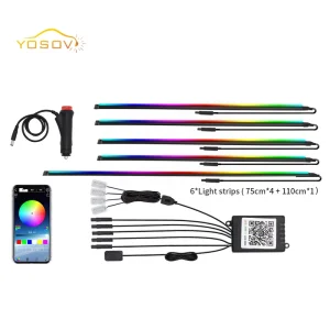 Versa Tucson City Car Atmosphere Light Hidden PVC LED Interior Mirrorless Flowing Colorful Light Decorative Light